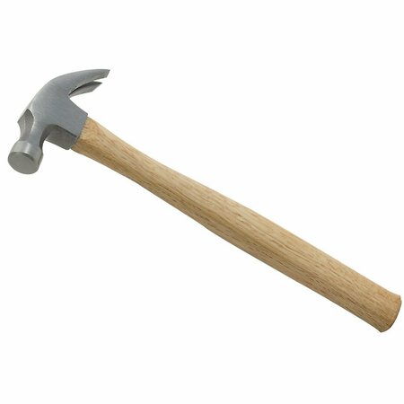 ALL-SOURCE 7 Oz. Smooth-Face Curved Claw Hammer with Hardwood Handle 307521